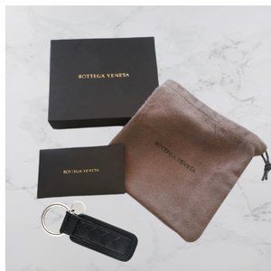 Bottega Veneta Intrecciato Keychain in Black